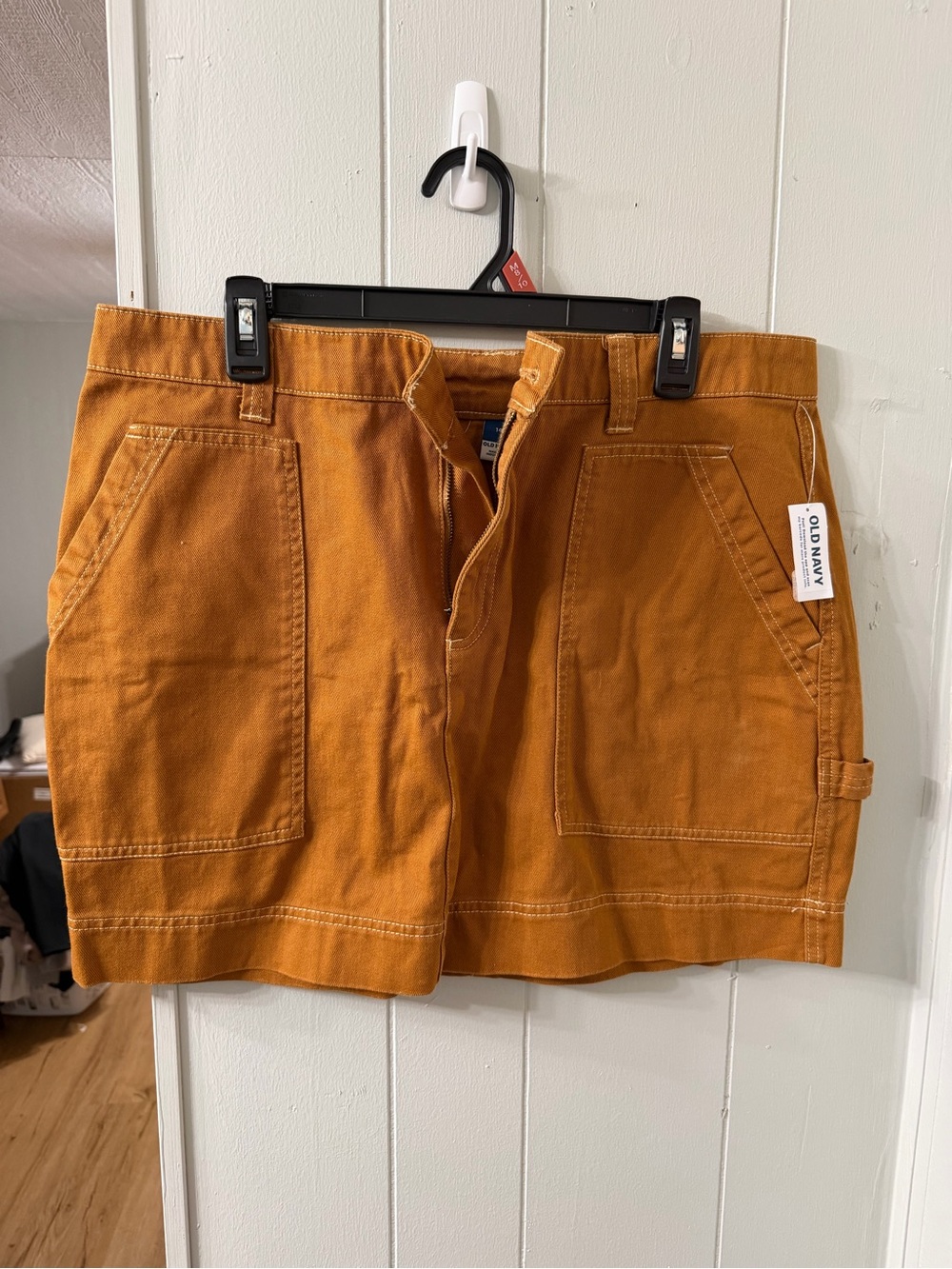 Old Navy Golden Brown Button-Front mini skirt